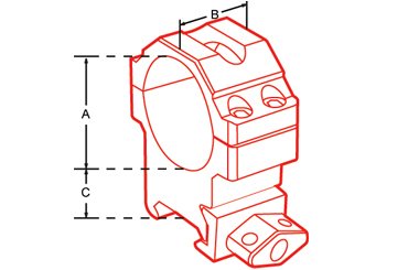 RG2W3104 Кольца быстросъемные низкие UTG 30 мм на Weaver с винтовым зажимом RG2W3104